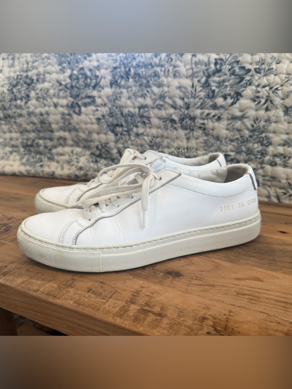 Common Projects White Leather Low-Top Sneakers